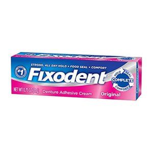 2 New Fixodent Complete Original Denture Adhesive Cream, 0.75 oz